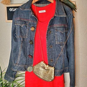 La Royale LTD Vintage early 1990's holiday handbag, clutch purse, w/pearl clas…